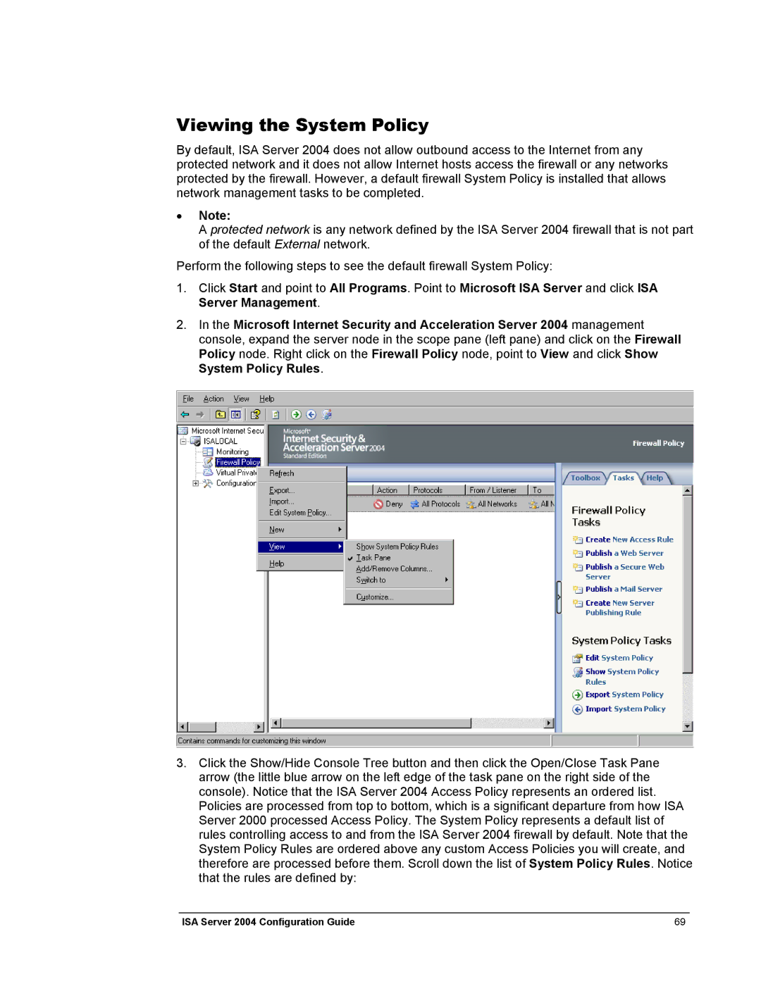 Microsoft 2004 manual Viewing the System Policy 