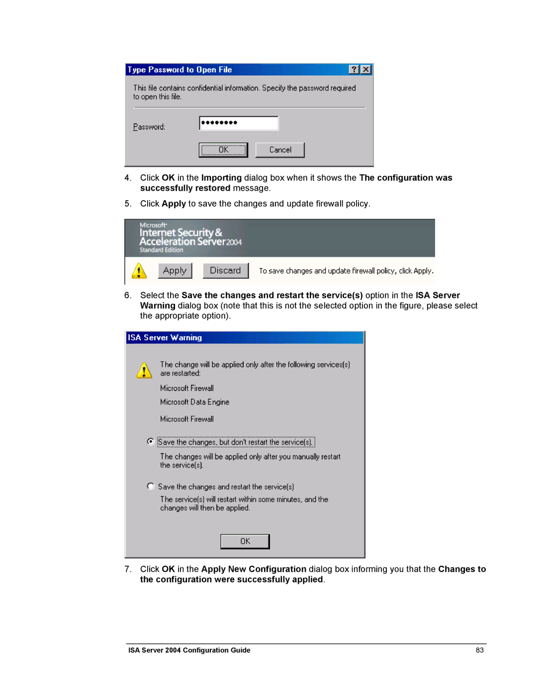 Microsoft manual ISA Server 2004 Configuration Guide 