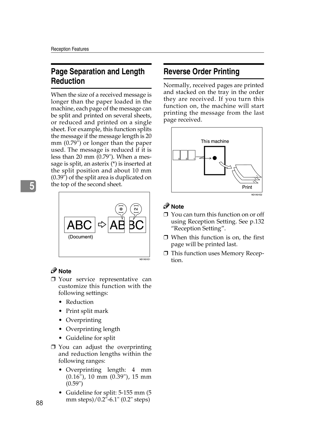 Microsoft 2045 appendix Separation and Length Reduction, Reverse Order Printing 