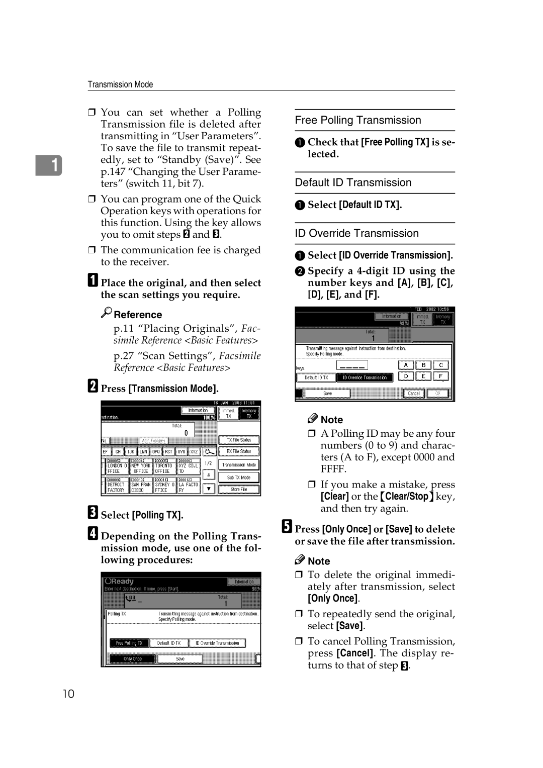 Microsoft 2045 appendix Free Polling Transmission, Default ID Transmission, ID Override Transmission 