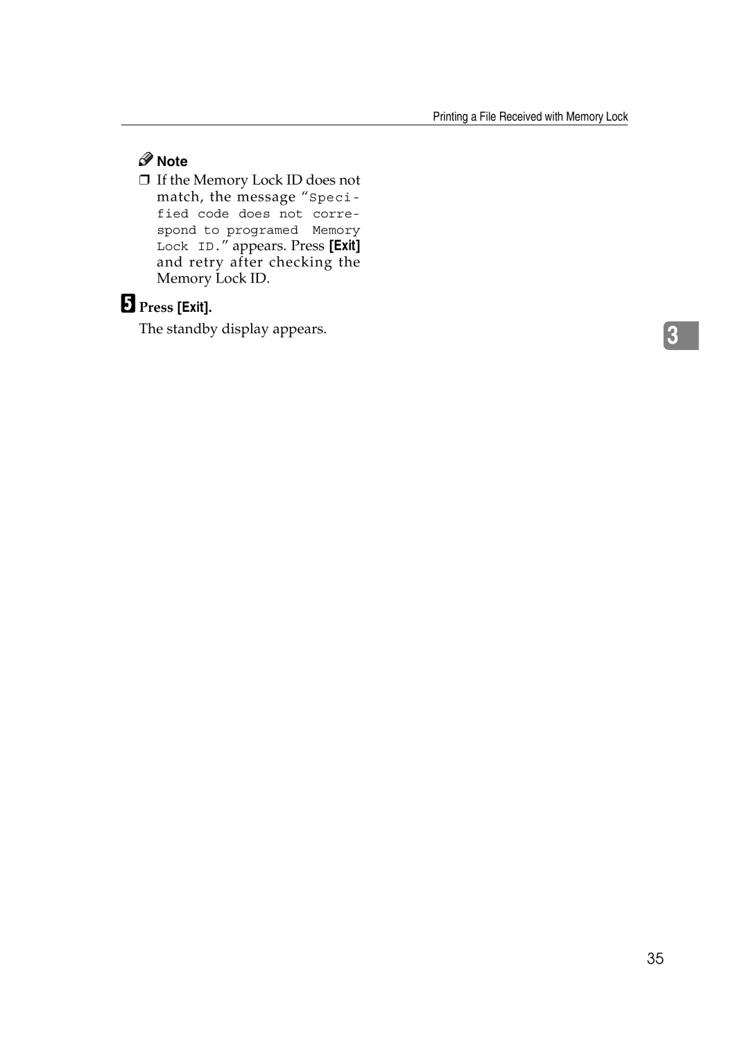 Microsoft 2045 appendix Printing a File Received with Memory Lock 