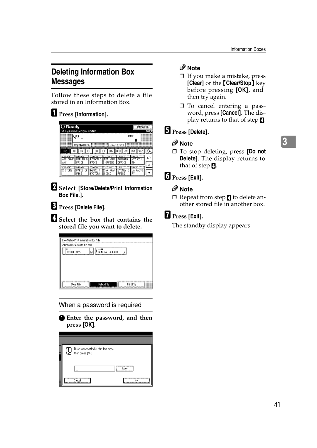 Microsoft 2045 appendix Deleting Information Box Messages, Press Delete 