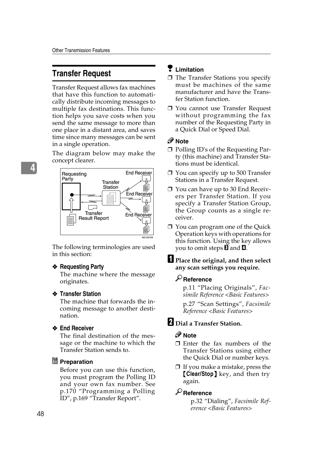 Microsoft 2045 appendix Transfer Request, Requesting Party, End Receiver, Dial a Transfer Station 