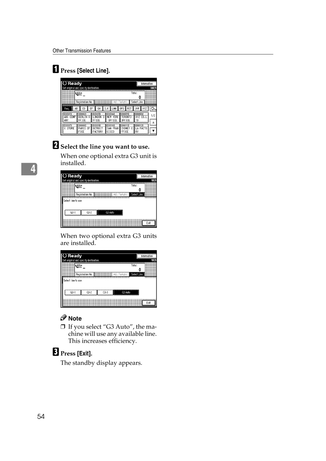 Microsoft 2045 appendix Press Select Line, Select the line you want to use 