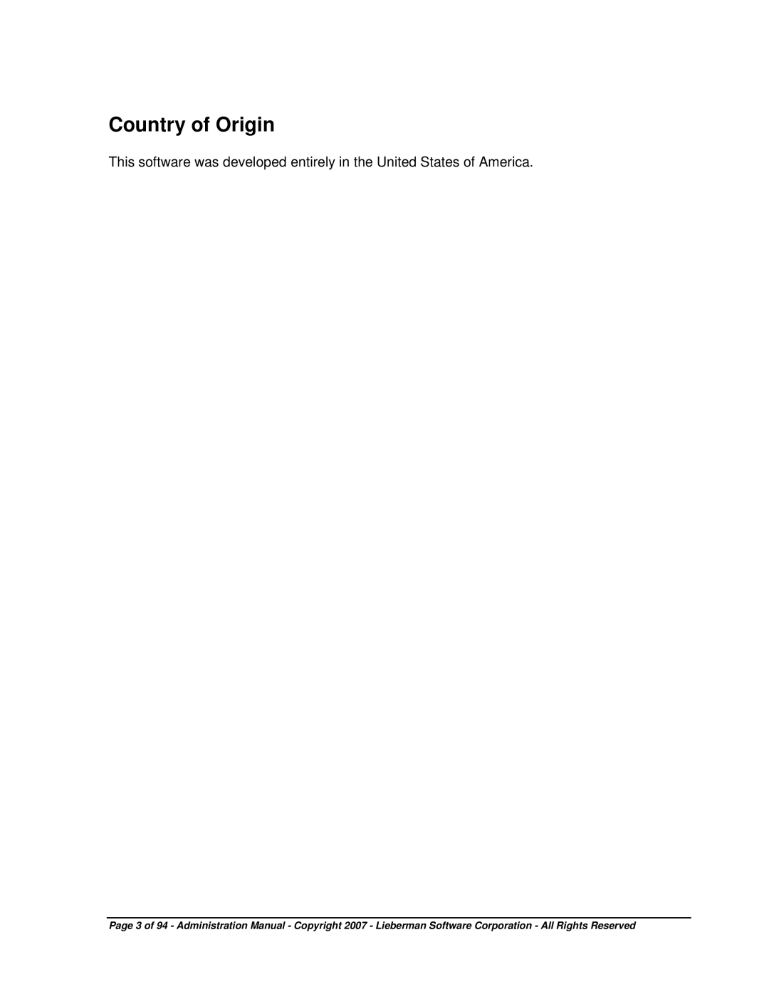 Microsoft 4.5.X manual Country of Origin 