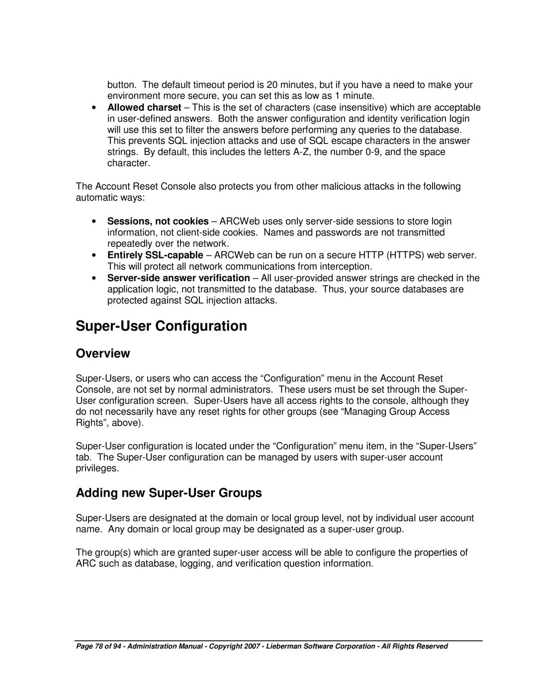 Microsoft 4.5.X manual Super-User Configuration, Adding new Super-User Groups 