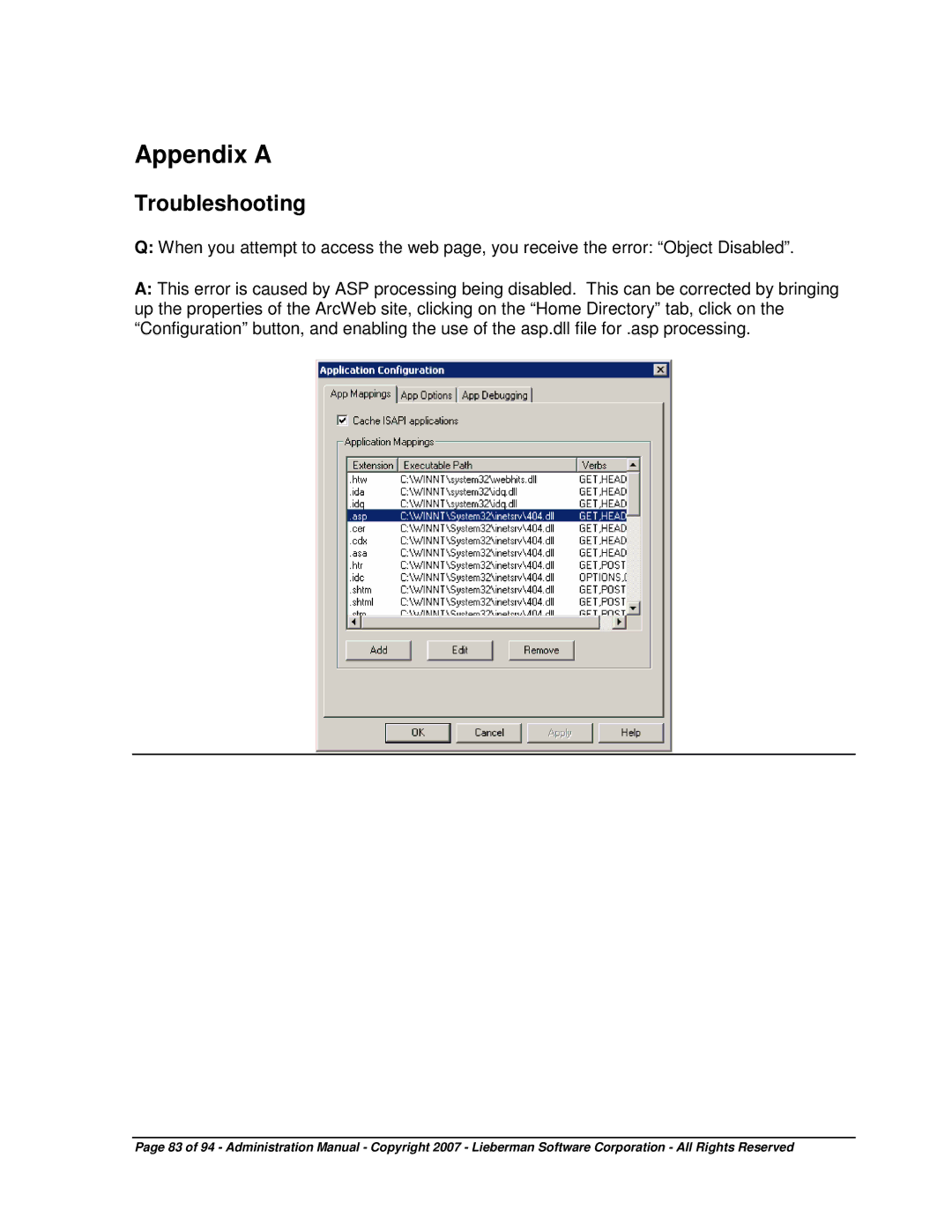 Microsoft 4.5.X manual Appendix a, Troubleshooting 