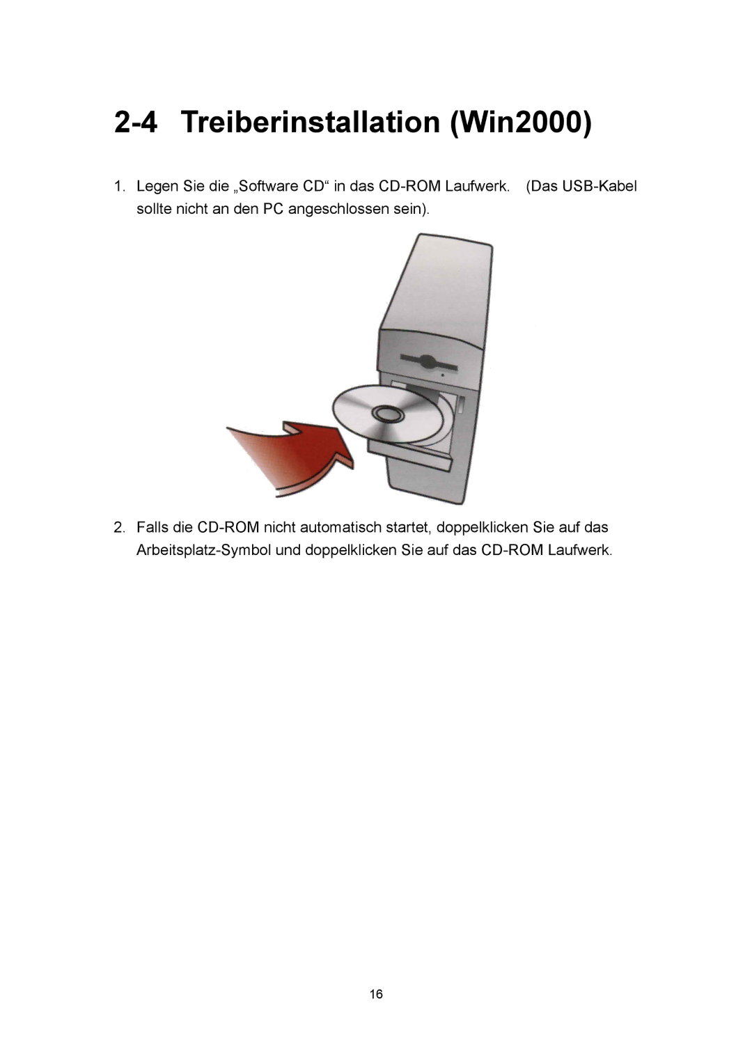 Microsoft 63XPL/PS manual Treiberinstallation Win2000 