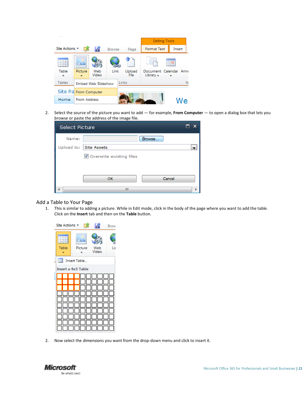 Microsoft 6GQ-00024, 6GQ00024 manual Add a Table to Your 