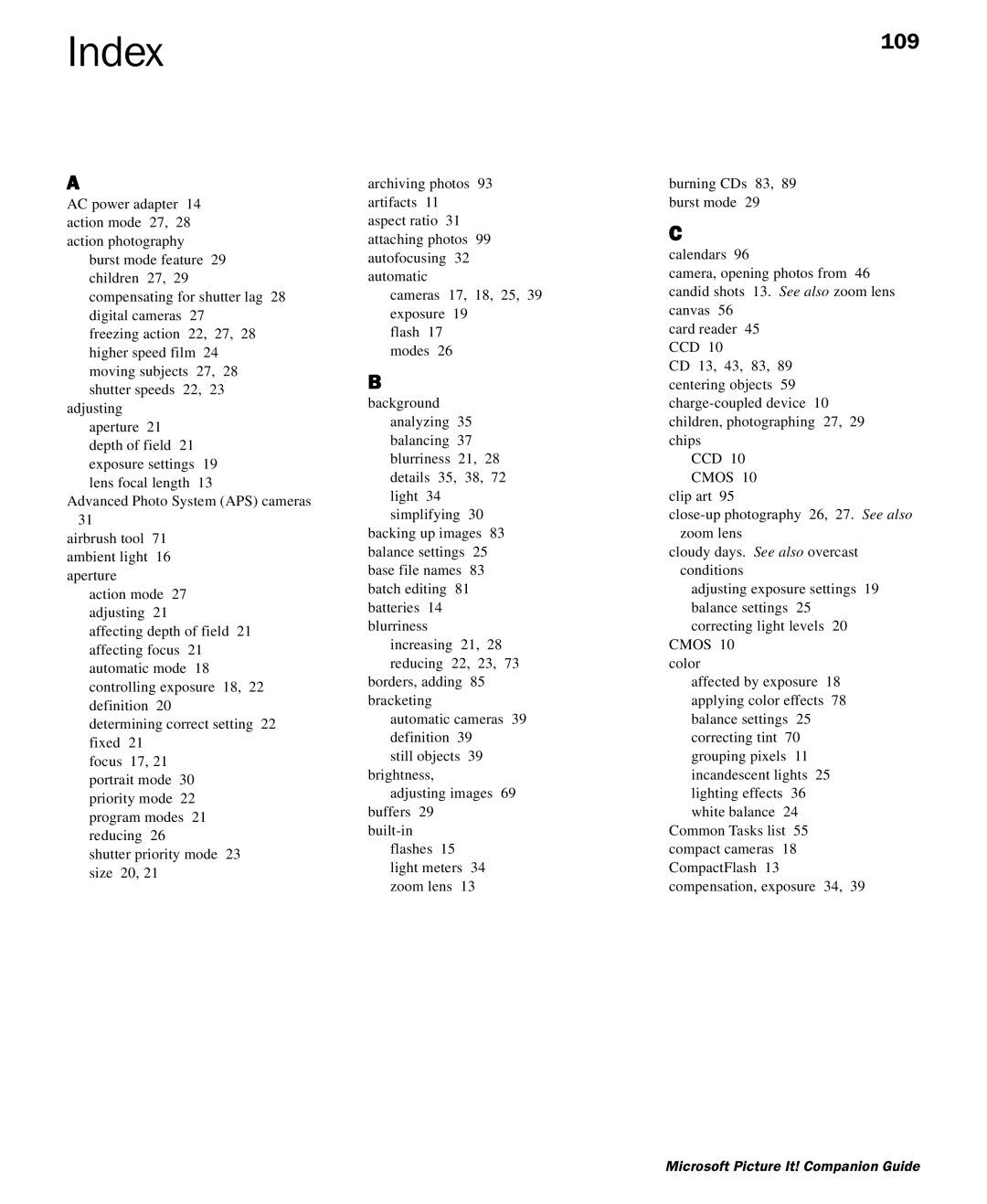 Microsoft 702 manual Index, 109 