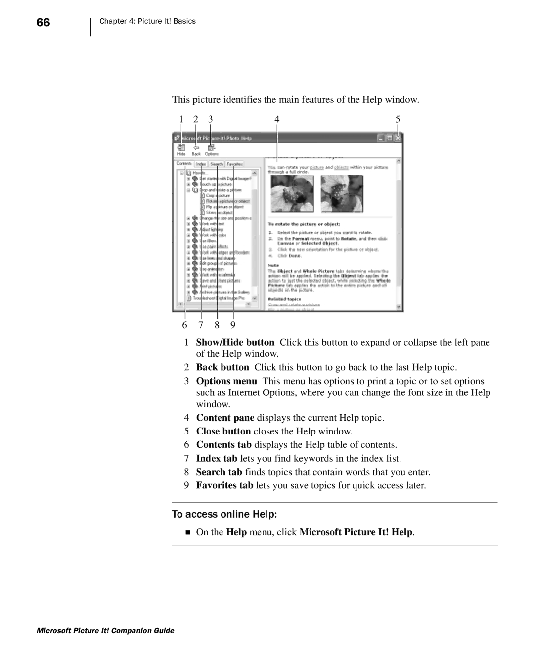 Microsoft 702 manual To access online Help, On the Help menu, click Microsoft Picture It! Help 