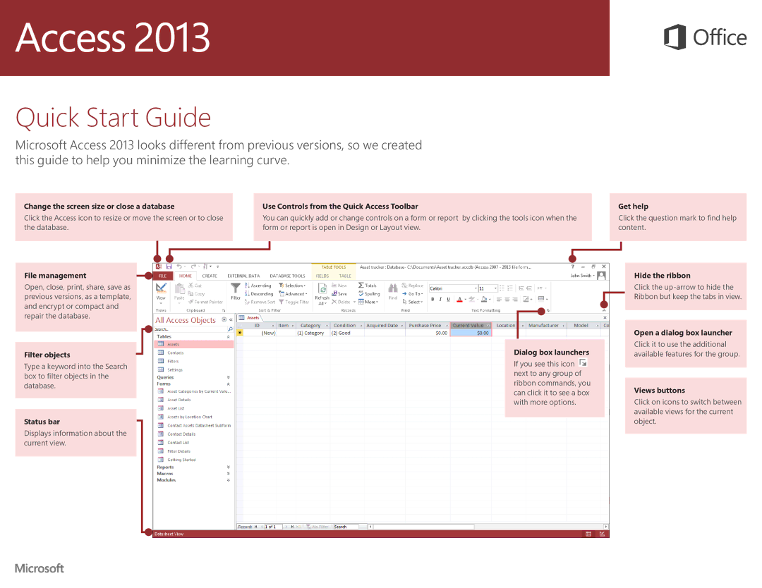 Microsoft 7706368 quick start Quick Start Guide, File management 