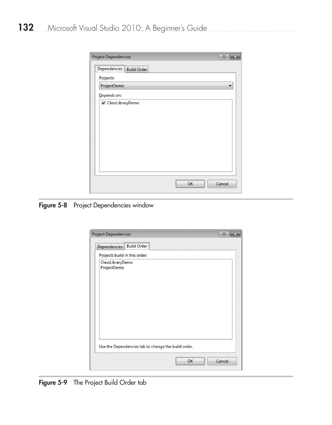 Microsoft 9GD00001 manual Project Dependencies window 