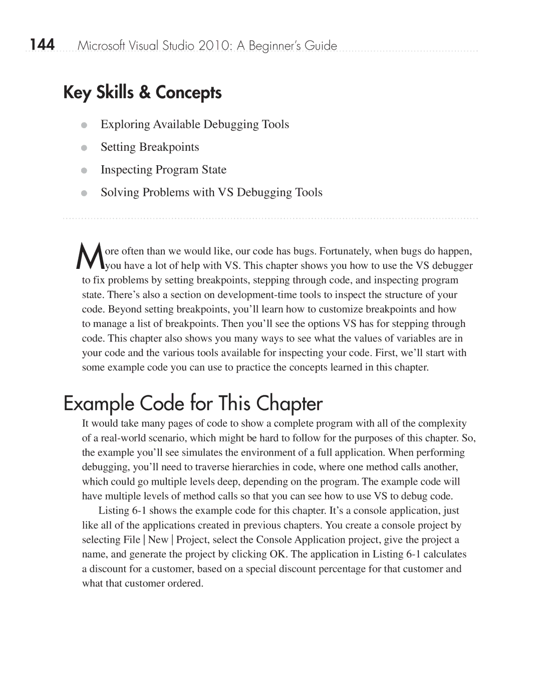 Microsoft 9GD00001 manual Example Code for This Chapter, Key Skills & Concepts 