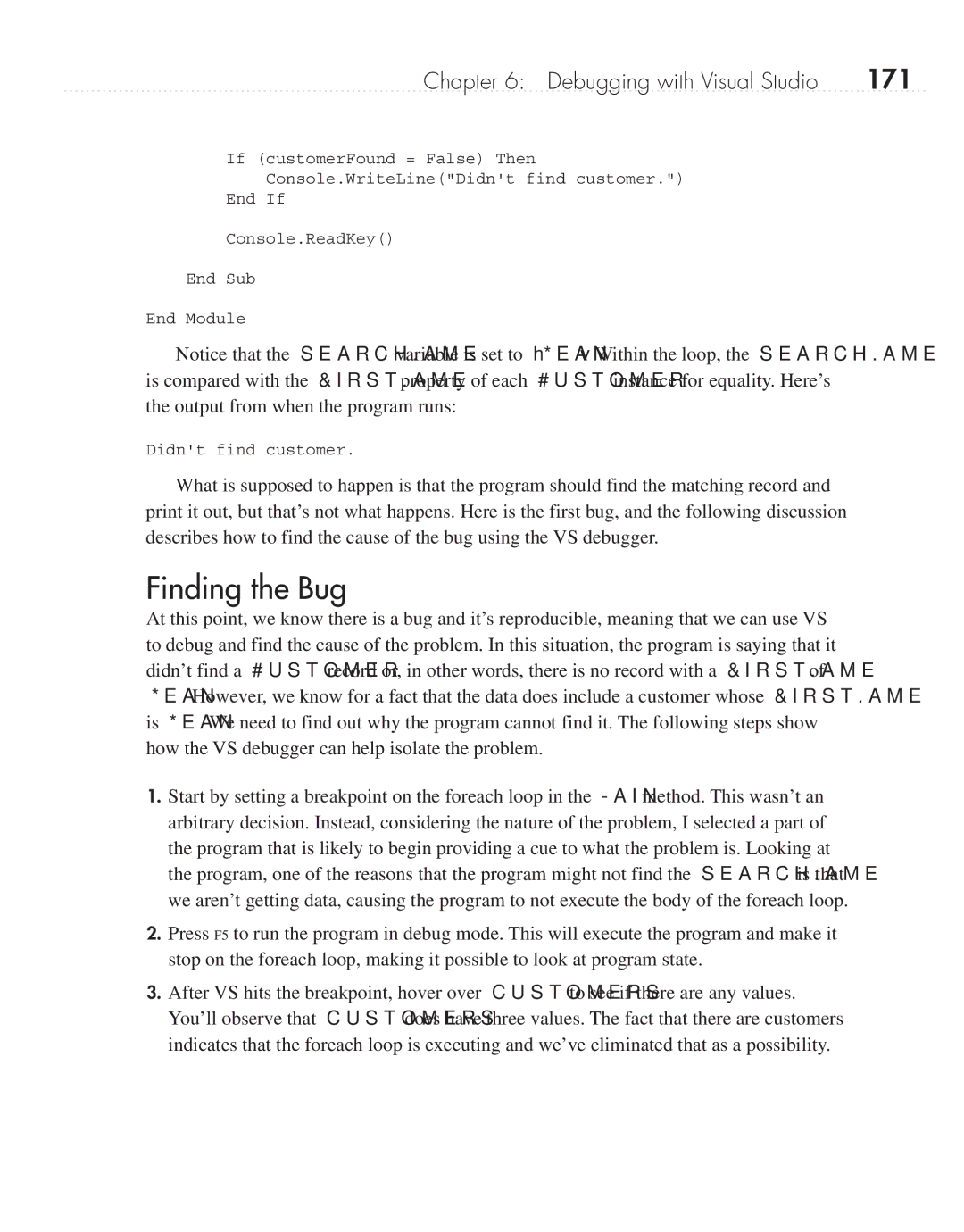 Microsoft 9GD00001 manual Finding the Bug, 171 