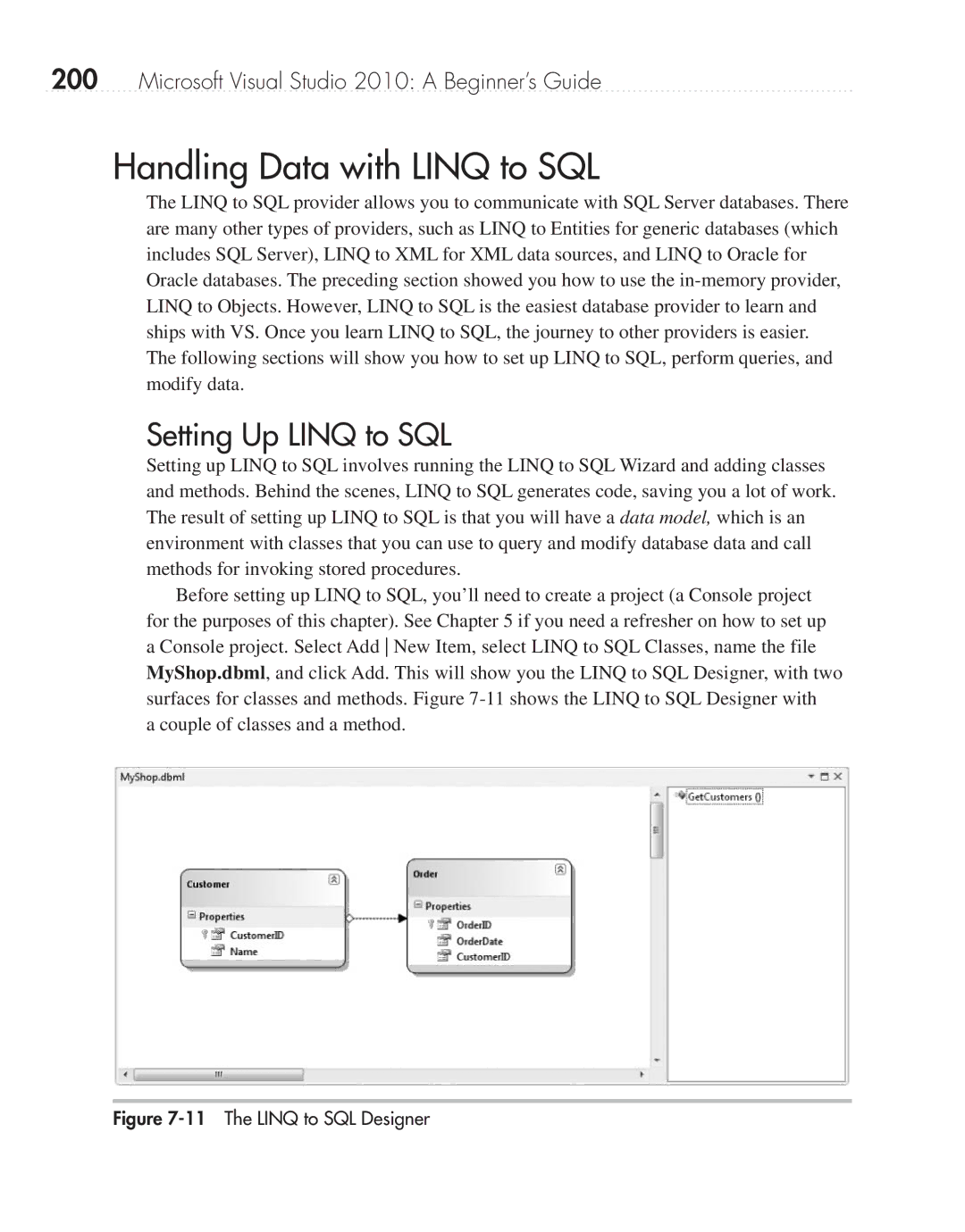 Microsoft 9GD00001 manual Handling Data with Linq to SQL, Setting Up Linq to SQL 