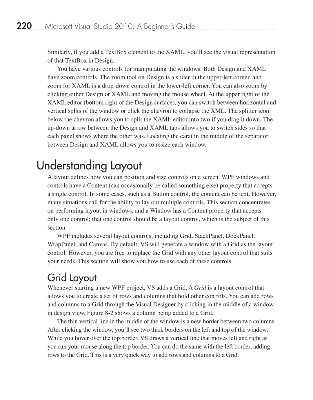 Microsoft 9GD00001 manual Understanding Layout, Grid Layout 