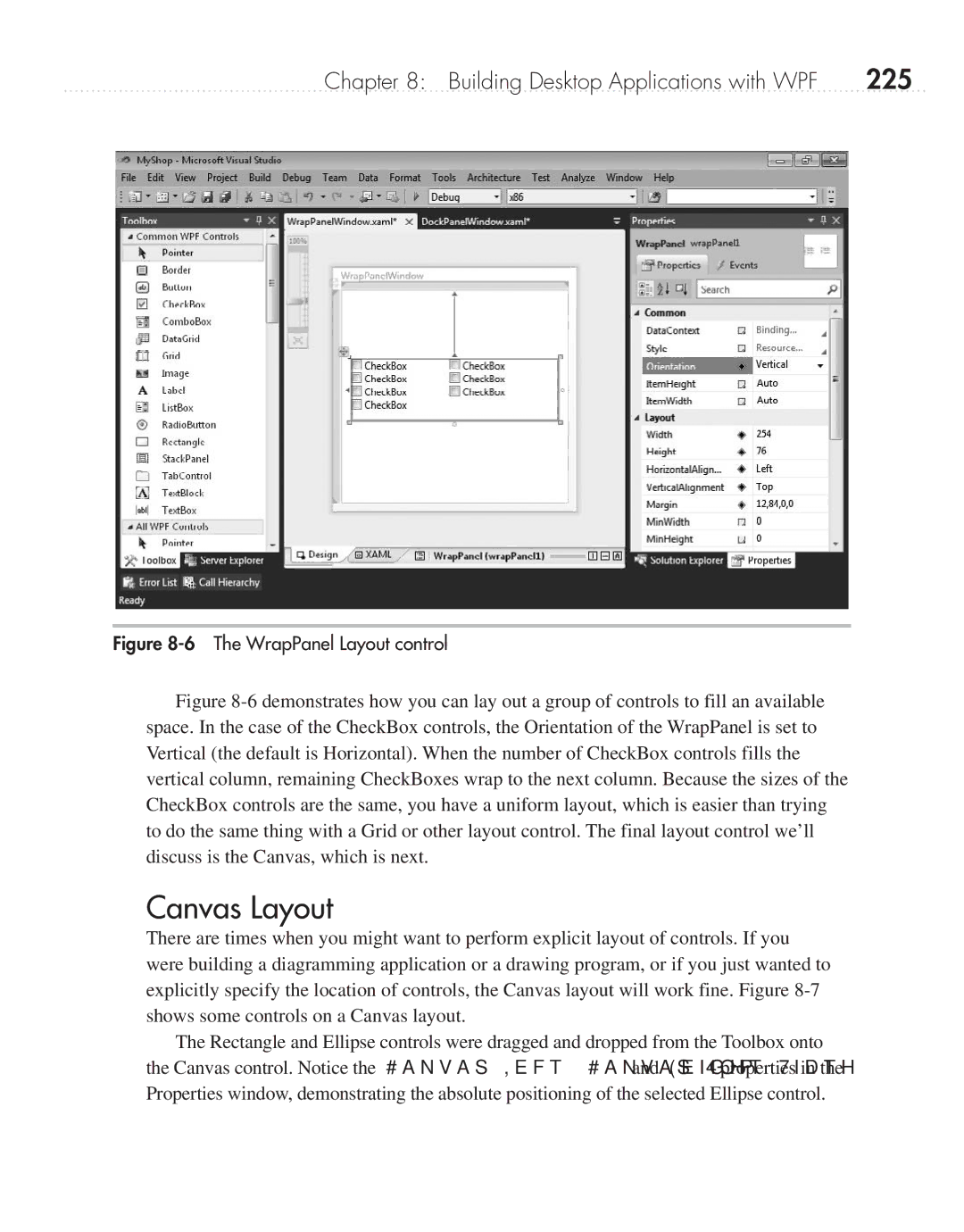 Microsoft 9GD00001 manual Canvas Layout, 225 