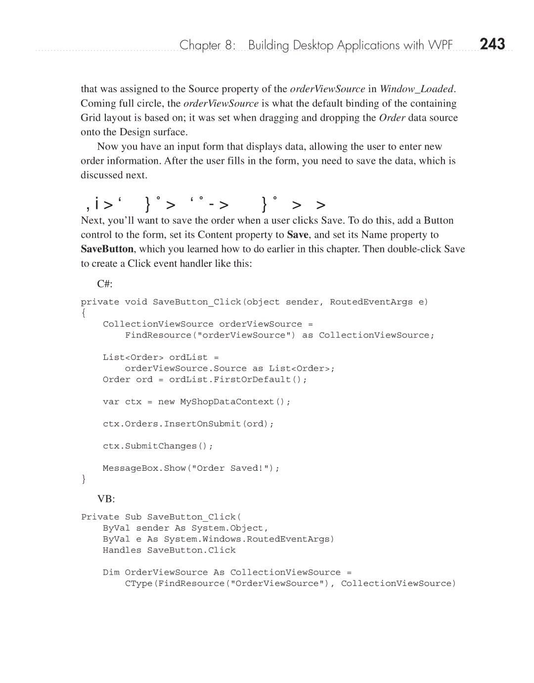 Microsoft 9GD00001 manual Reading and Saving Data, 243 