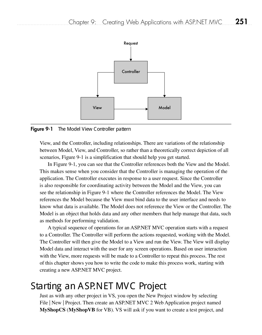 Microsoft 9GD00001 manual Starting an ASP.NET MVC Project, 251 