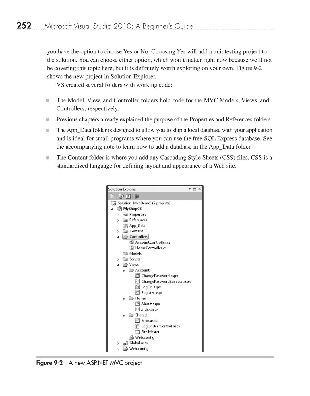 Microsoft 9GD00001 manual A new ASP.NET MVC project 