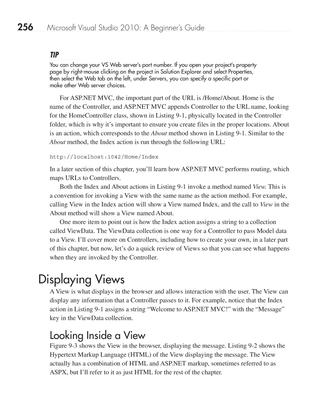 Microsoft 9GD00001 manual Displaying Views, Looking Inside a View 