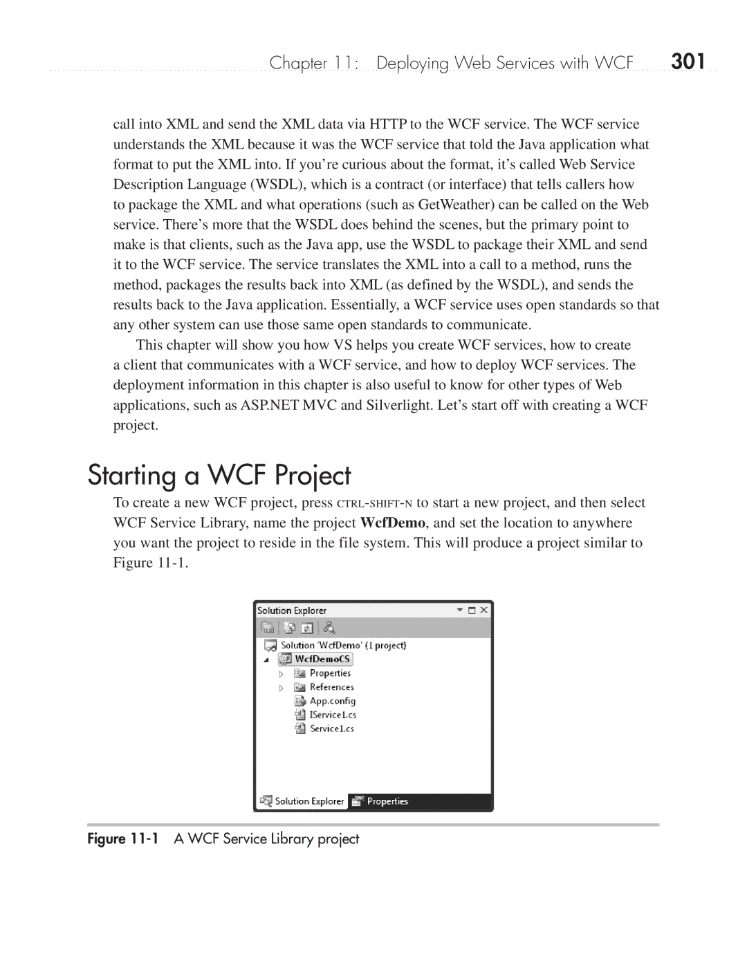 Microsoft 9GD00001 manual Starting a WCF Project, 301 