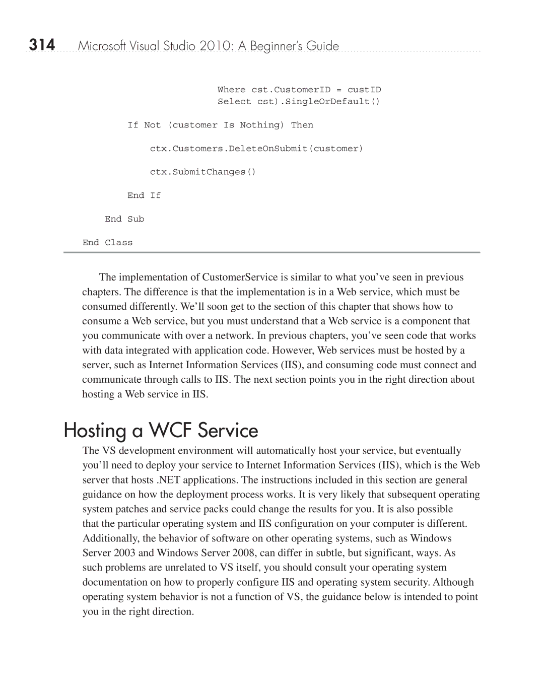 Microsoft 9GD00001 manual Hosting a WCF Service 