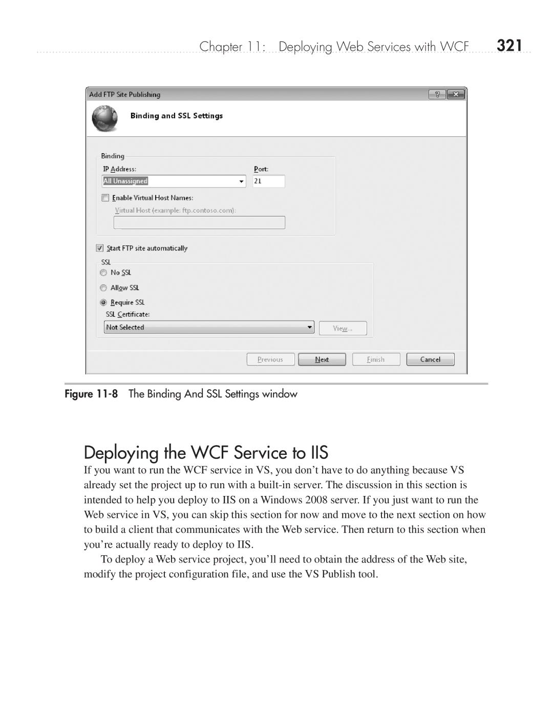 Microsoft 9GD00001 manual Deploying the WCF Service to IIS, 321 