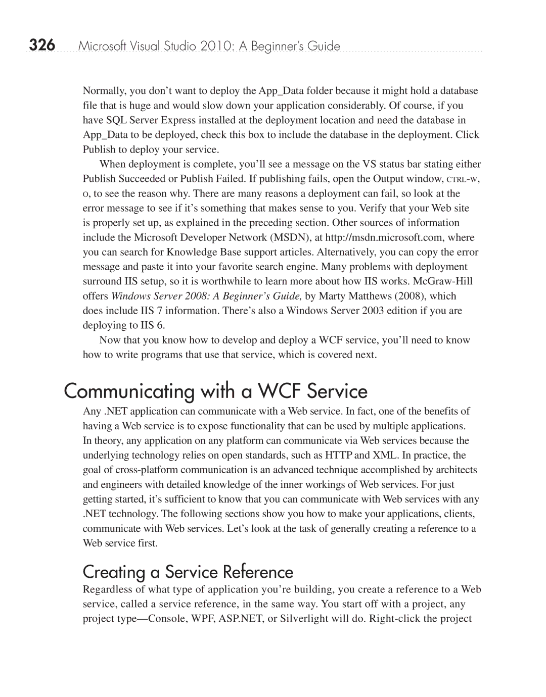 Microsoft 9GD00001 manual Communicating with a WCF Service, Creating a Service Reference 