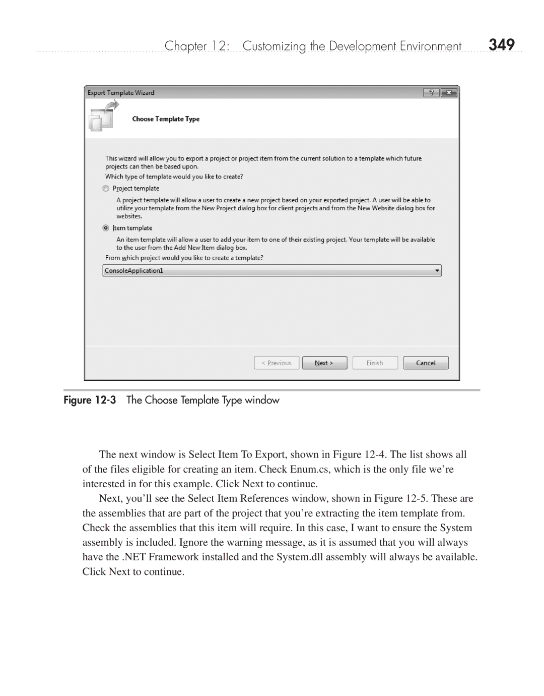 Microsoft 9GD00001 manual 349, Choose Template Type window 