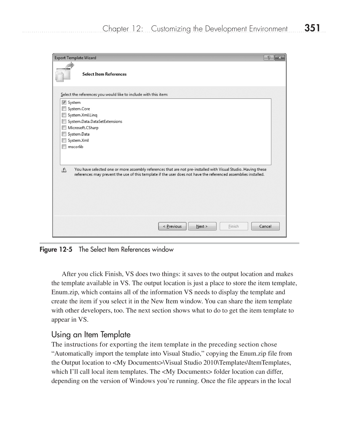 Microsoft 9GD00001 manual 351, Using an Item Template 