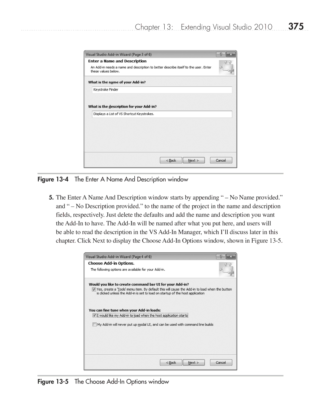 Microsoft 9GD00001 manual 375, Enter a Name And Description window 