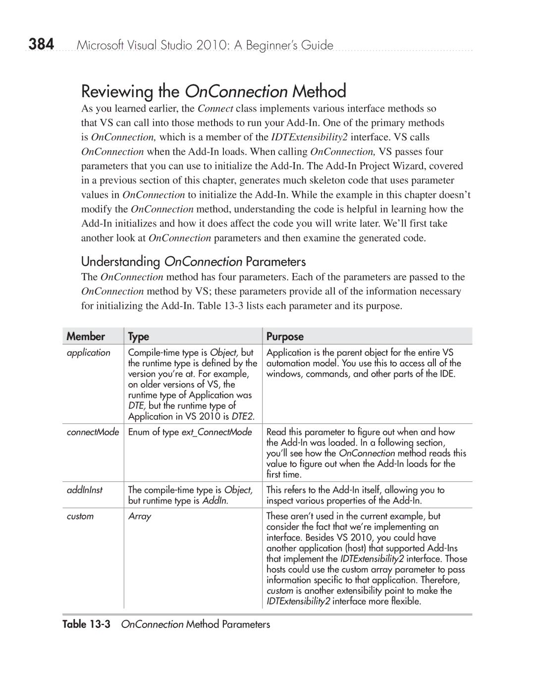 Microsoft 9GD00001 manual Reviewing the OnConnection Method, Understanding OnConnection Parameters 