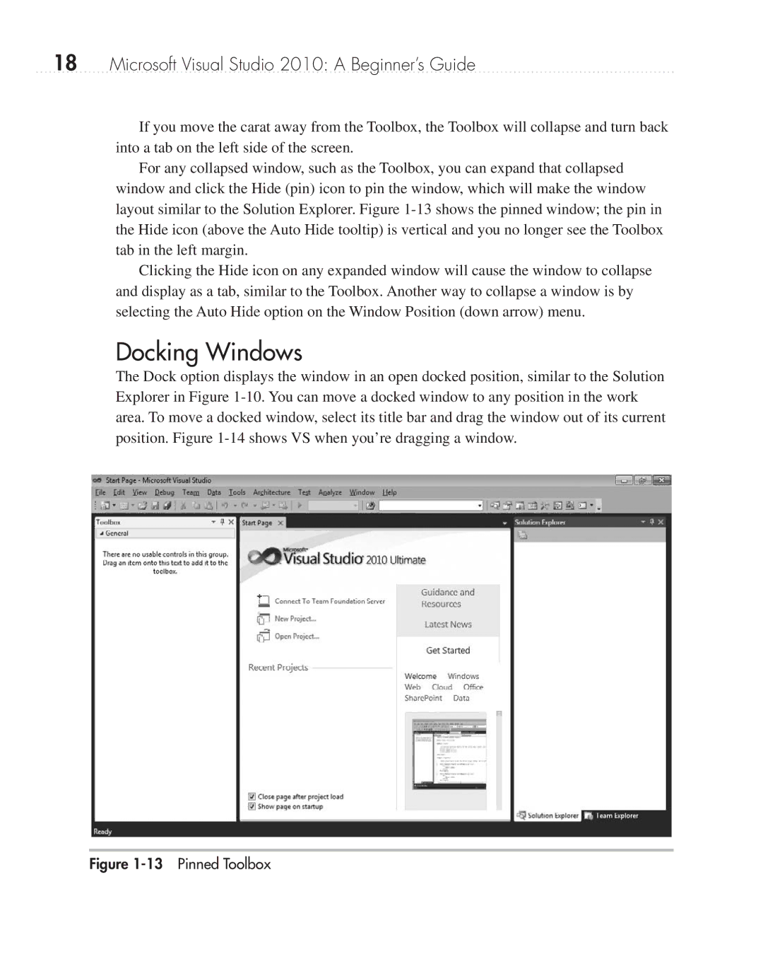 Microsoft 9GD00001 manual Docking Windows, Pinned Toolbox 