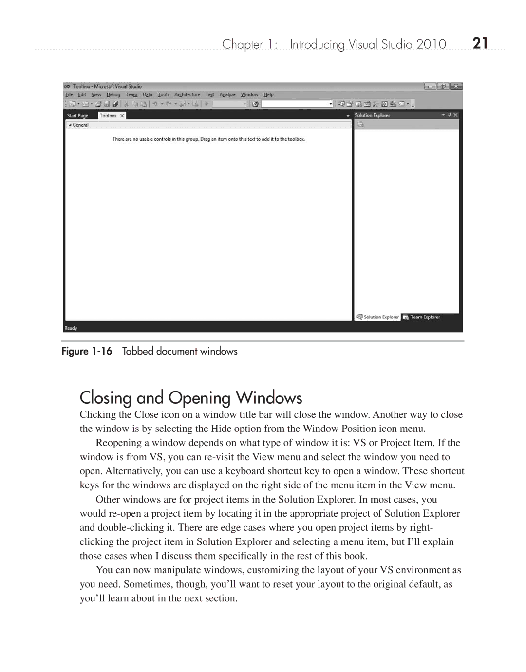 Microsoft 9GD00001 manual Closing and Opening Windows, Tabbed document windows 