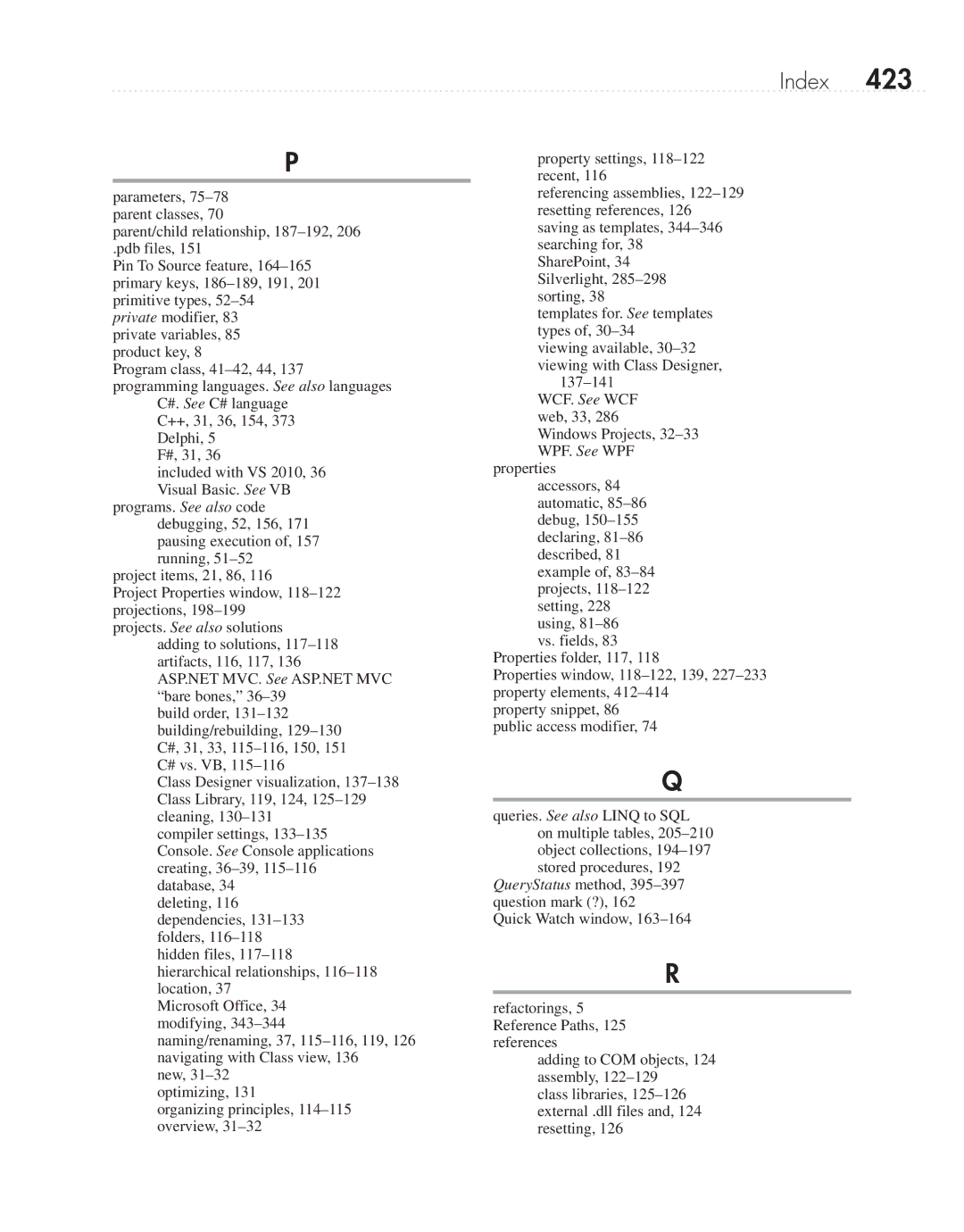 Microsoft 9GD00001 manual Vs. fields, 83 Properties folder, 117 