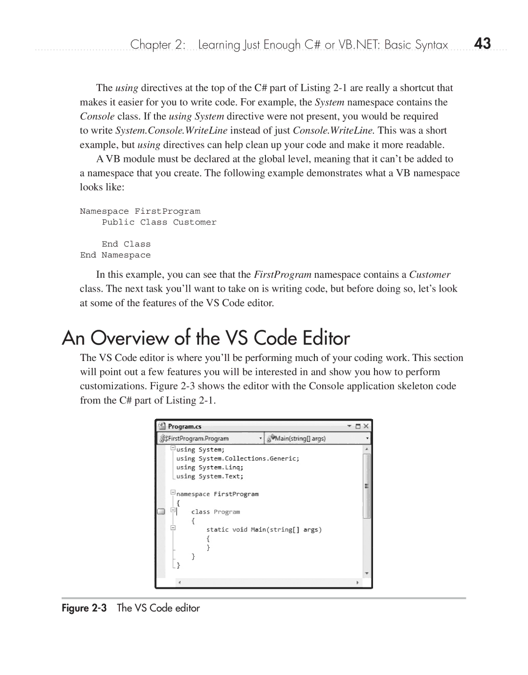 Microsoft 9GD00001 manual An Overview of the VS Code Editor, VS Code editor 