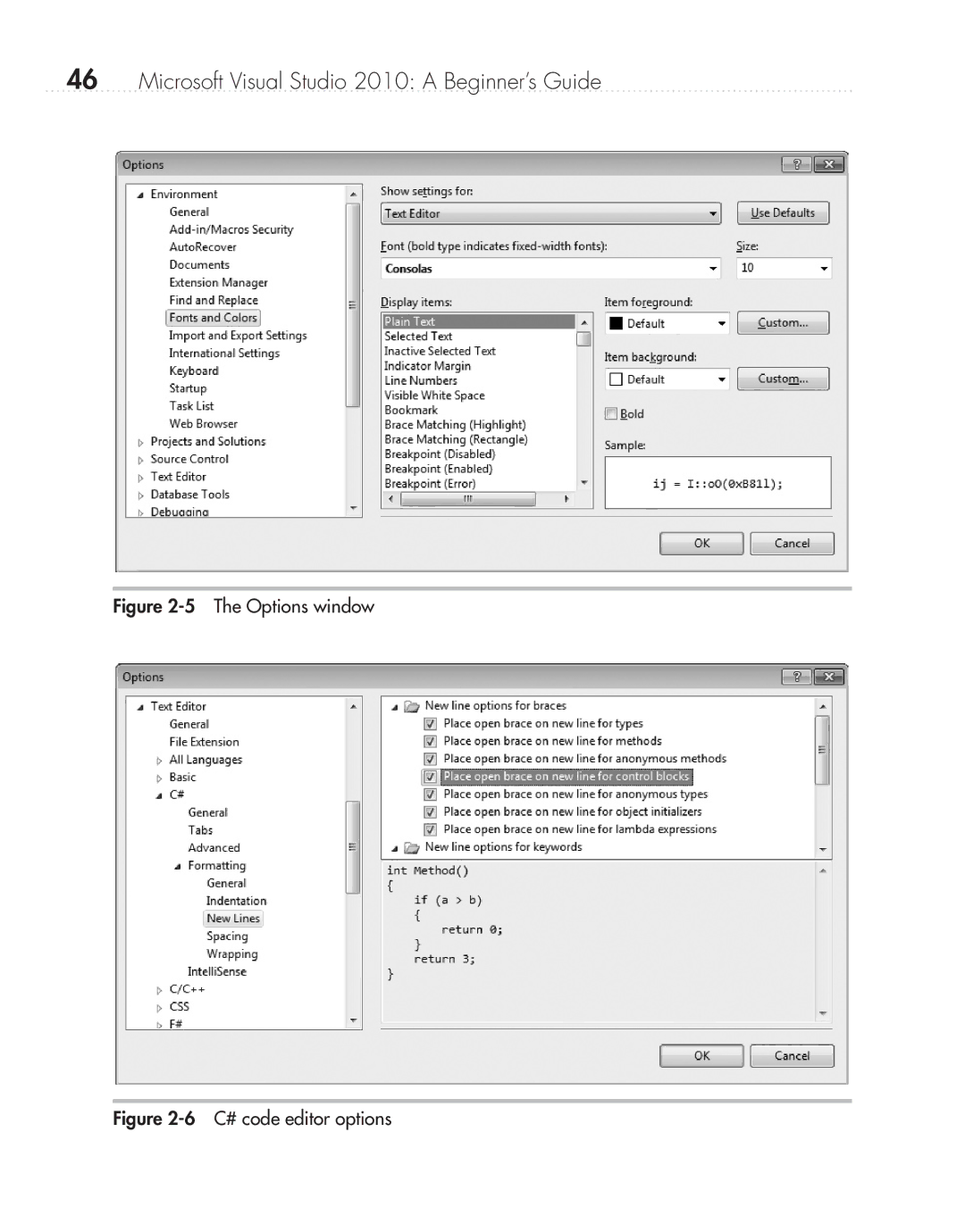 Microsoft 9GD00001 manual Options window 