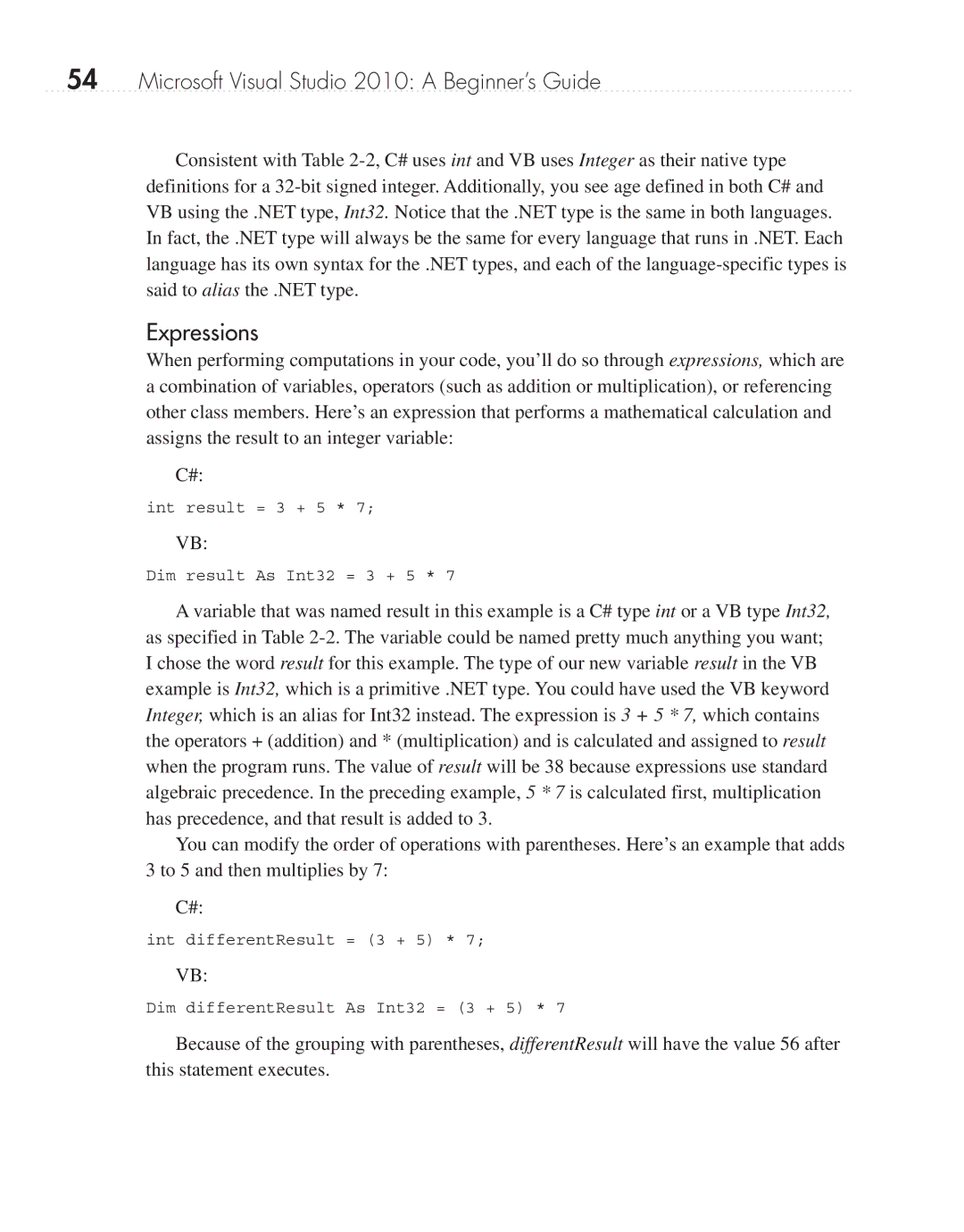 Microsoft 9GD00001 manual Expressions 