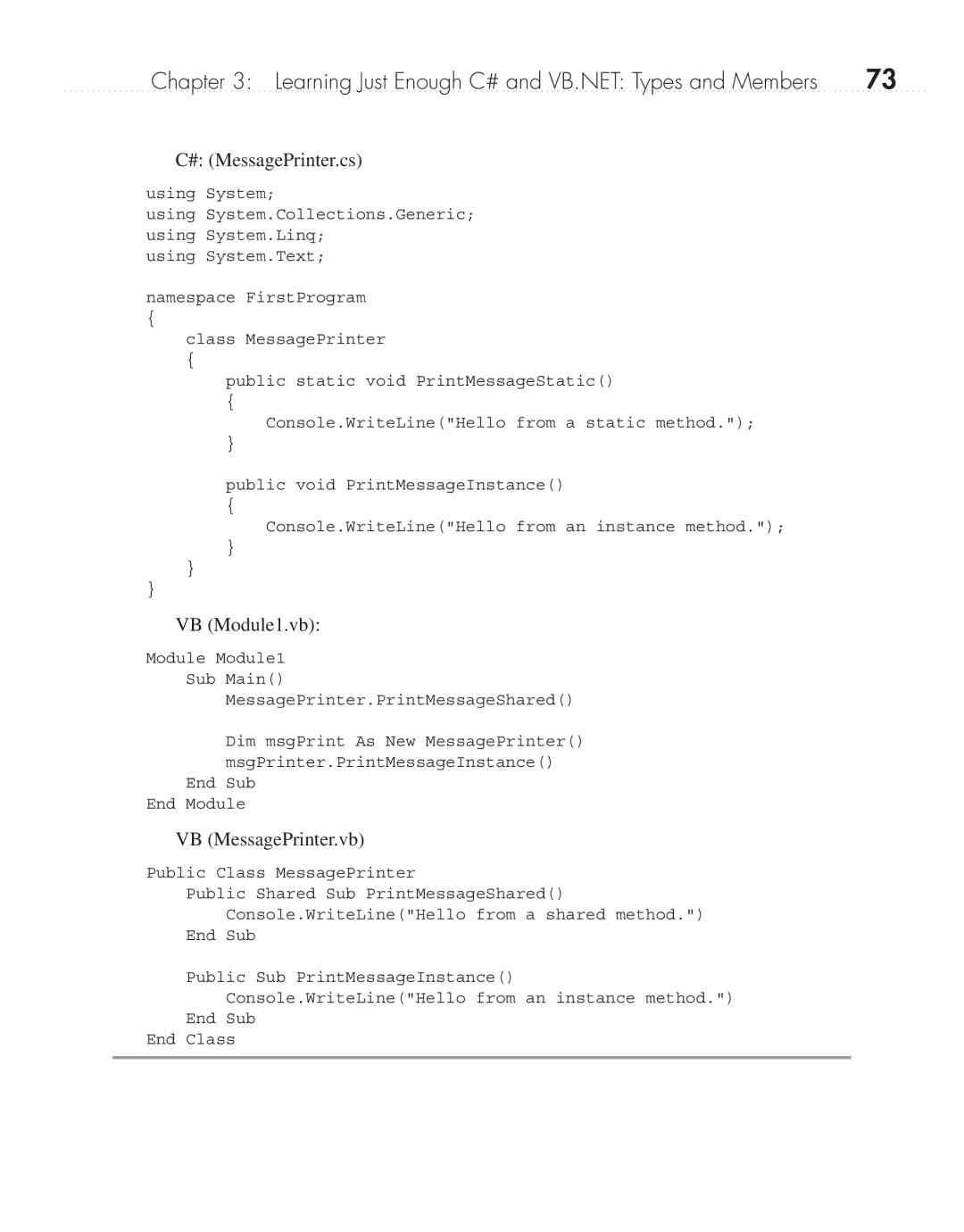 Microsoft 9GD00001 manual # MessagePrinter.cs 