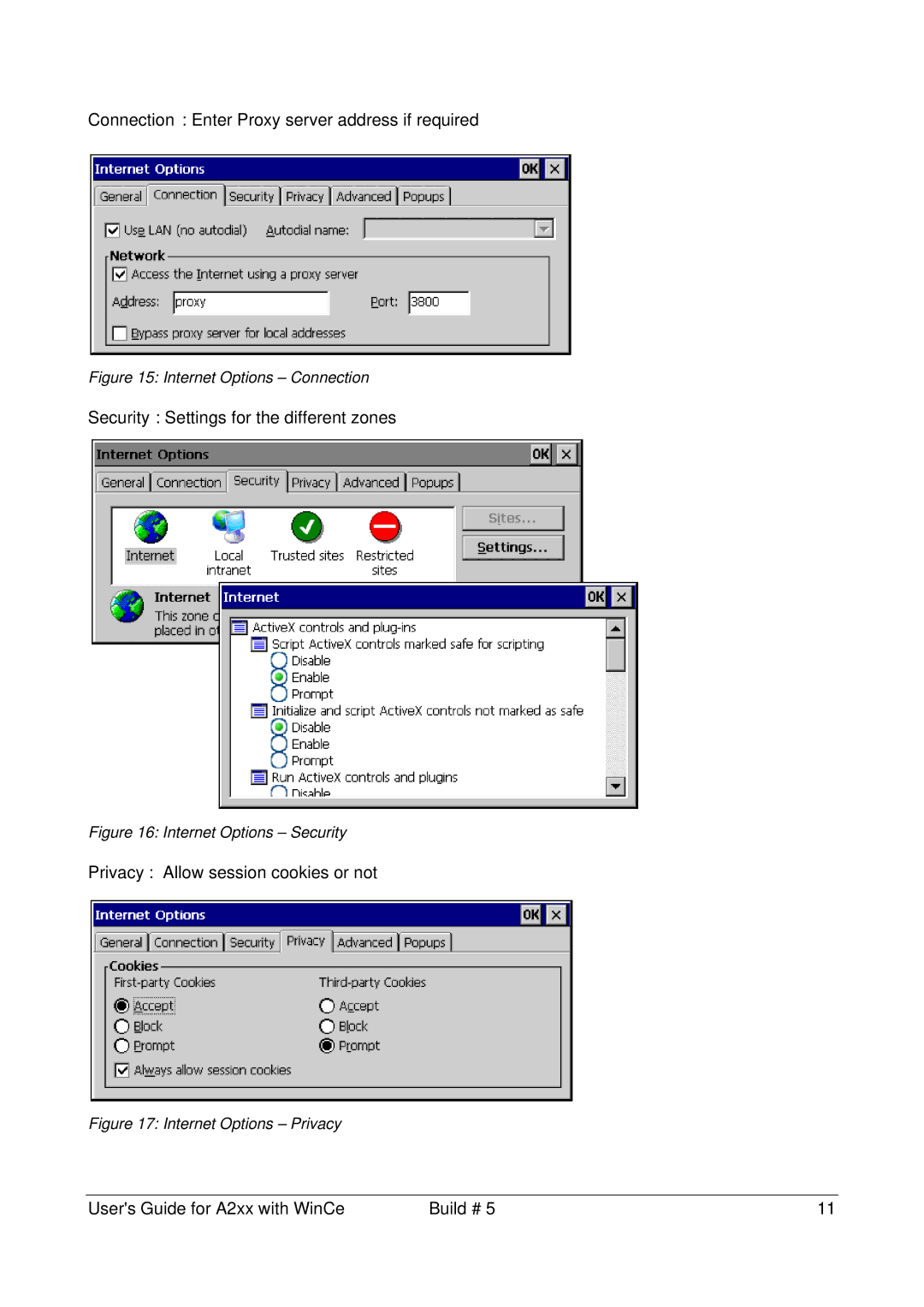 Microsoft A2xx manual Connection Enter Proxy server address if required 