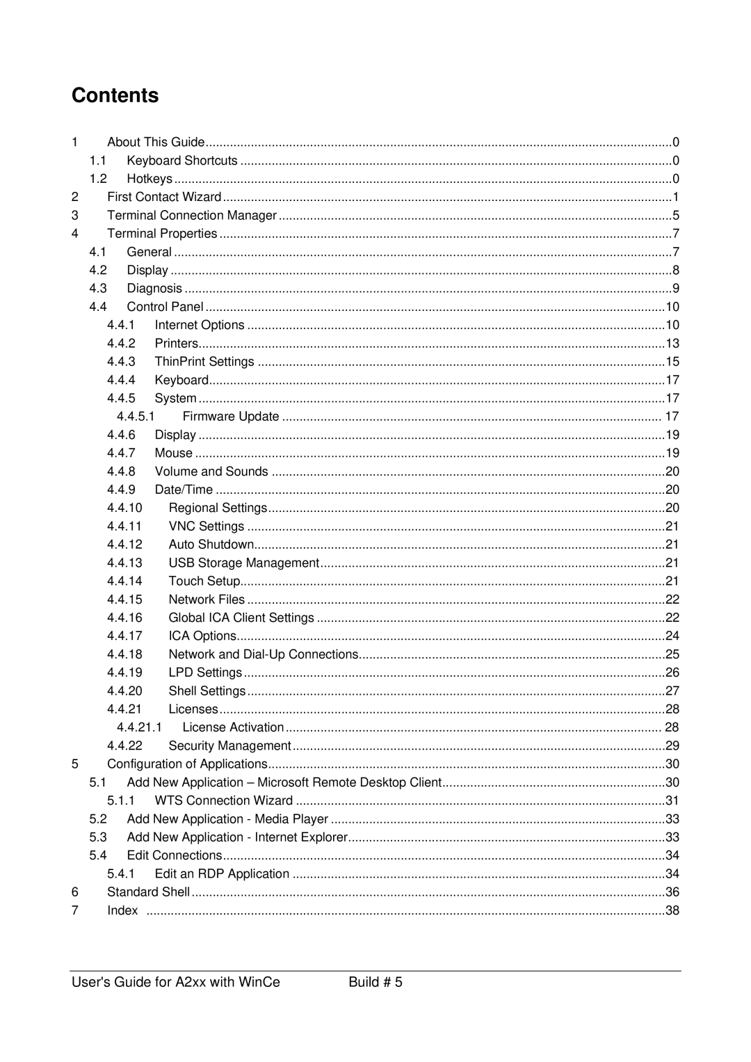 Microsoft A2xx manual Contents 