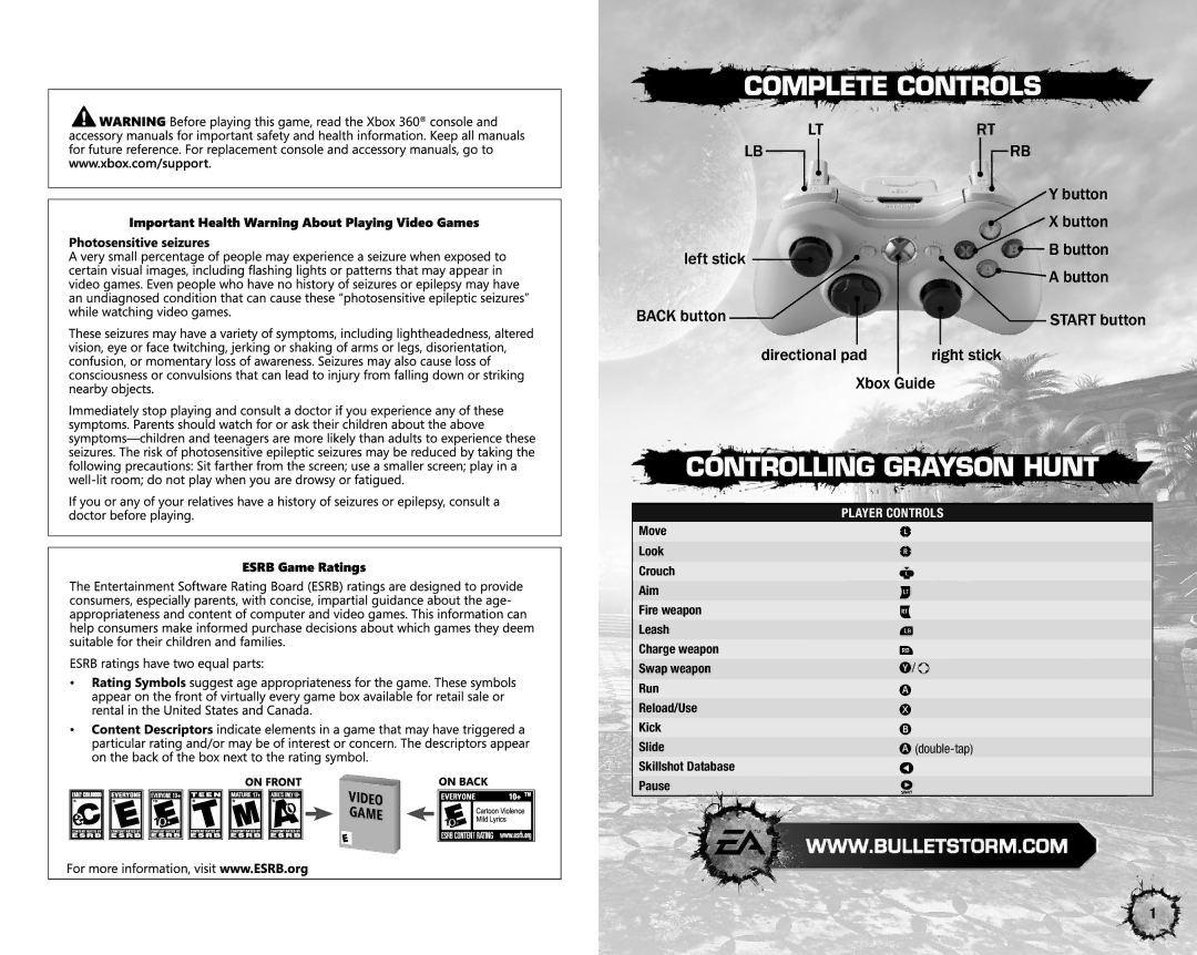 Microsoft B003H0CC2O manual ComPlete controls 