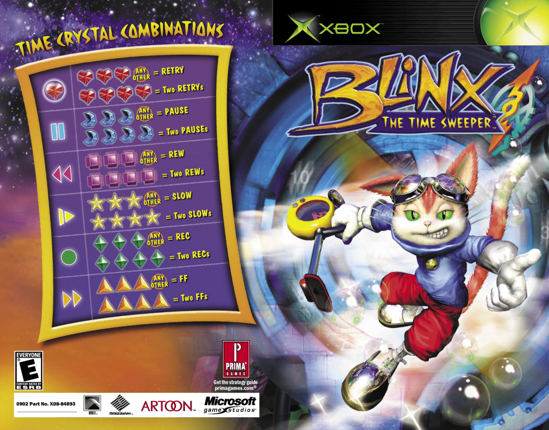 Microsoft Blinx The Time Sweeper for Xbox manual Ati 