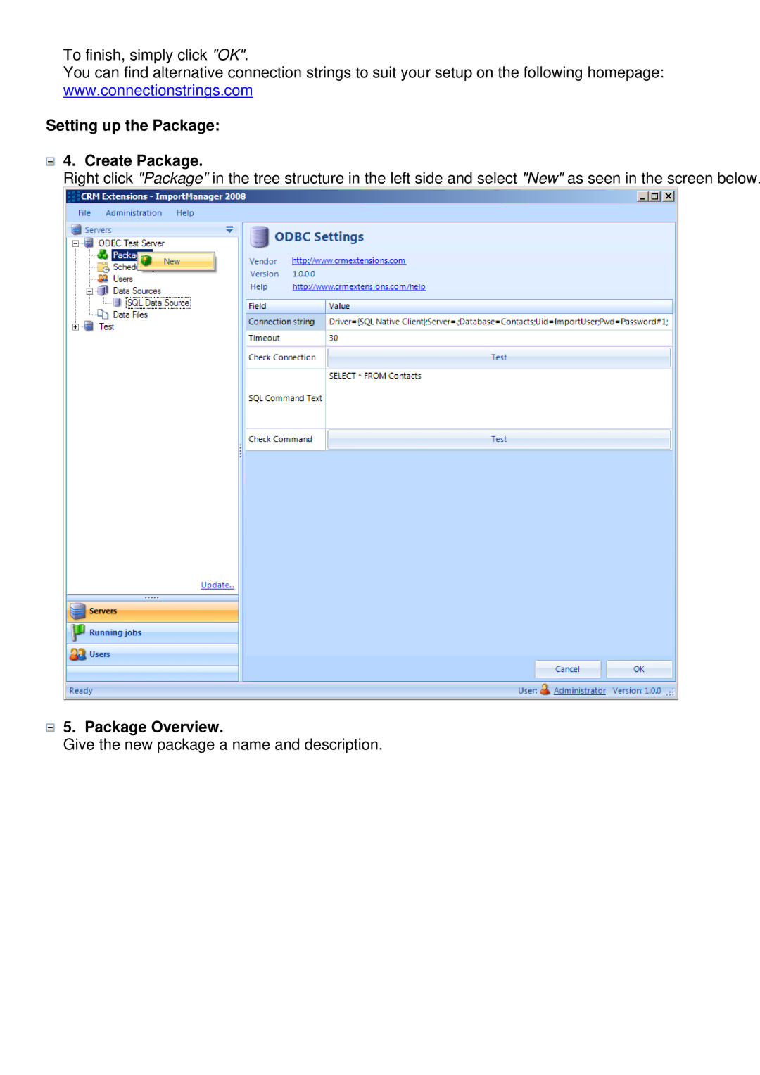 Microsoft C360 manual Setting up the Package Create Package, Package Overview 