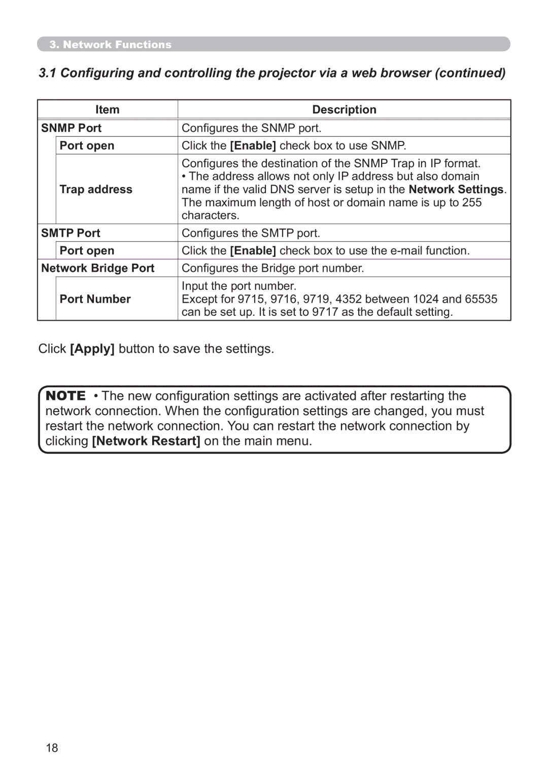 Microsoft CP-D31N user manual Click Apply button to save the settings 