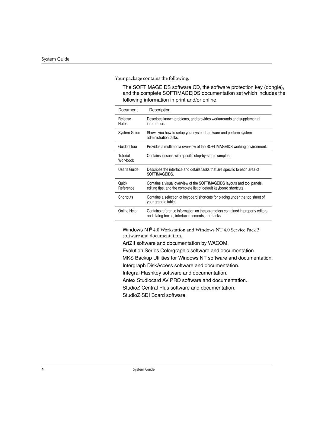 Microsoft DHA025600 manual Document Description, Softimageds 