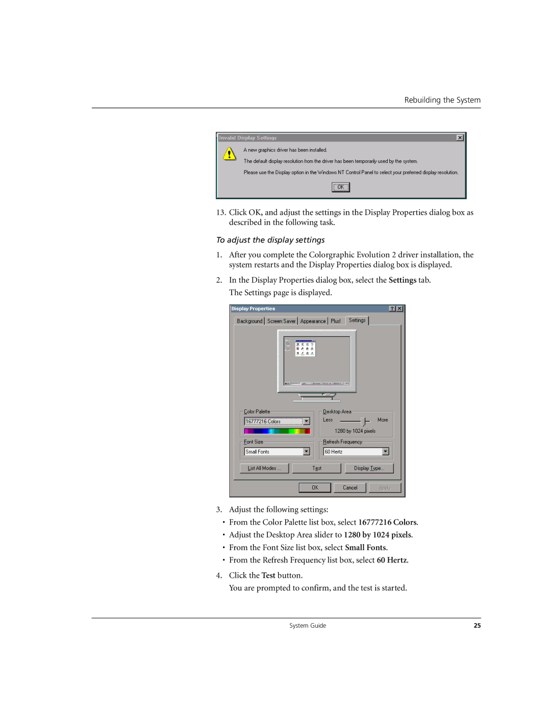 Microsoft DHA025600 manual To adjust the display settings 