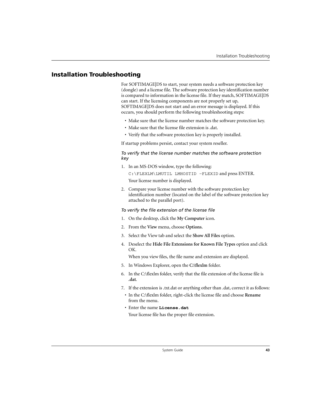 Microsoft DHA025600 manual Installation Troubleshooting, An MS-DOS window, type the following 